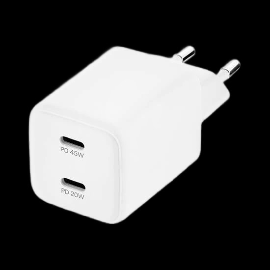 Зарядное устройство сетевое uBear Wall charger Bridge, 45Вт, белый