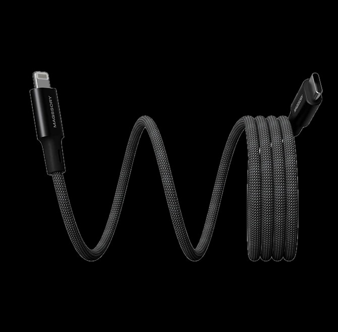Магнитный кабель Magssory Link Lightning 1.2м 60W Black
