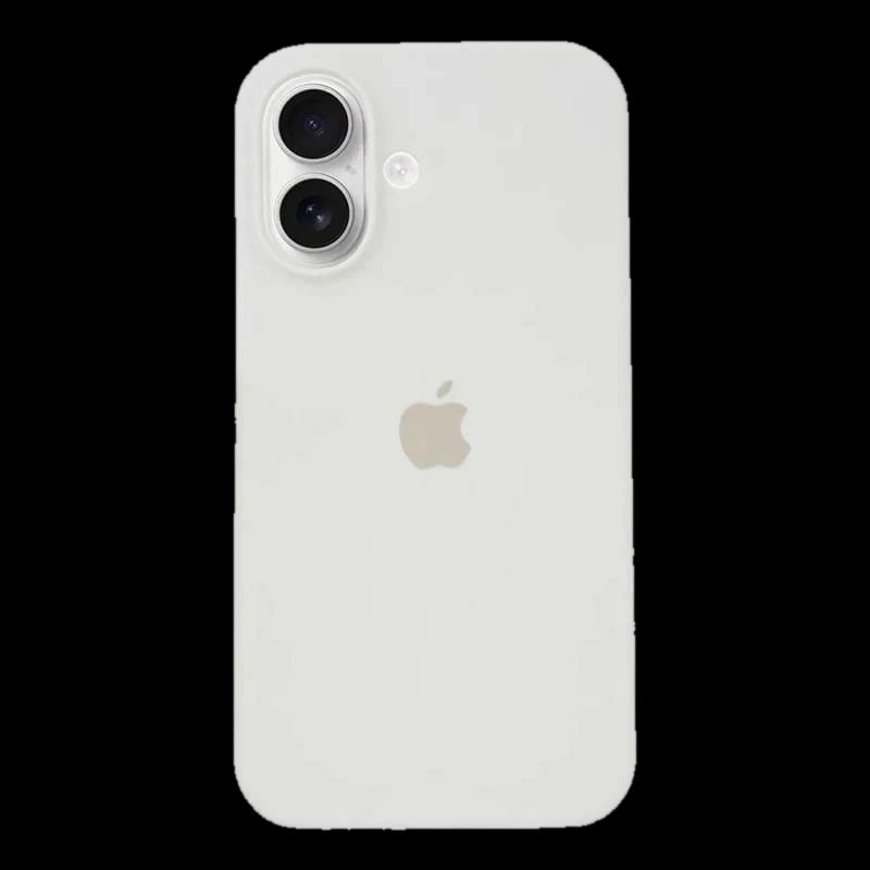 Чехол Silicone Case для Apple iPhone 16 White, белый