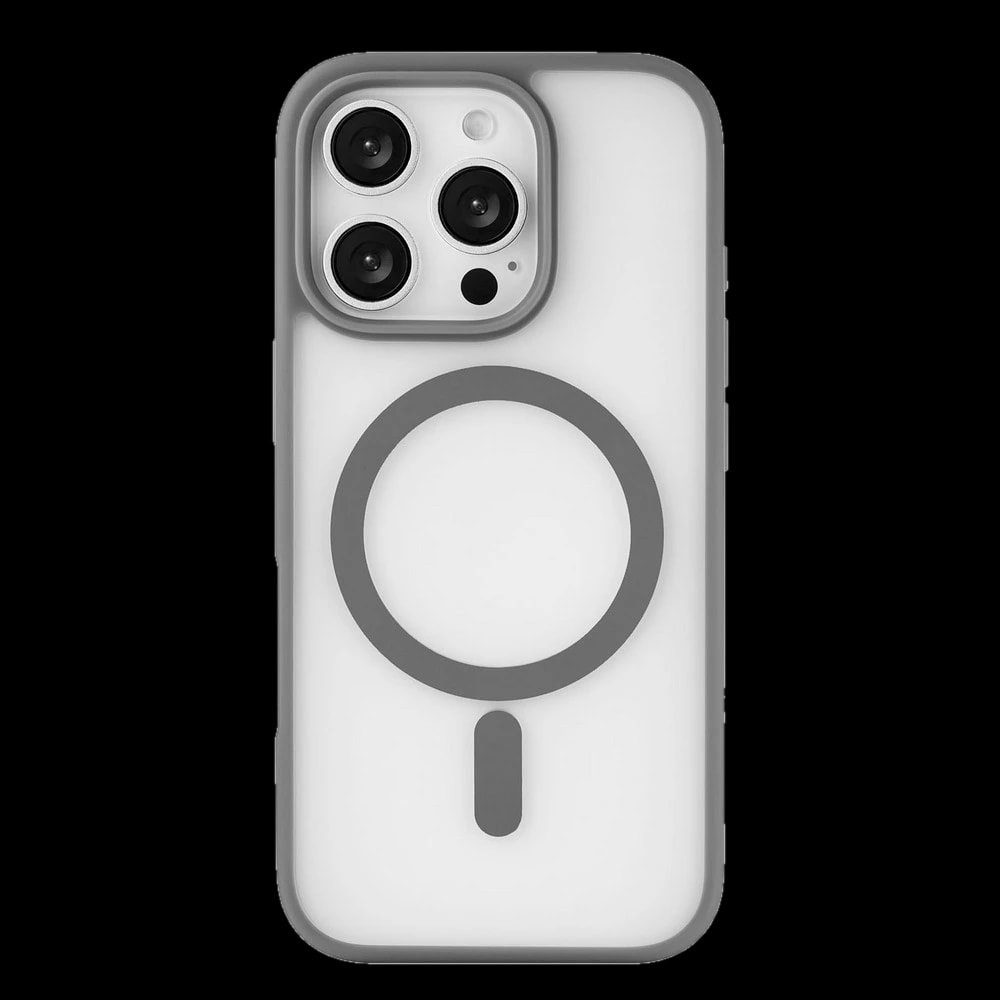 Чехол-накладка uBear Cloud Mag Case для iPhone 16 Pro, силикон, серый