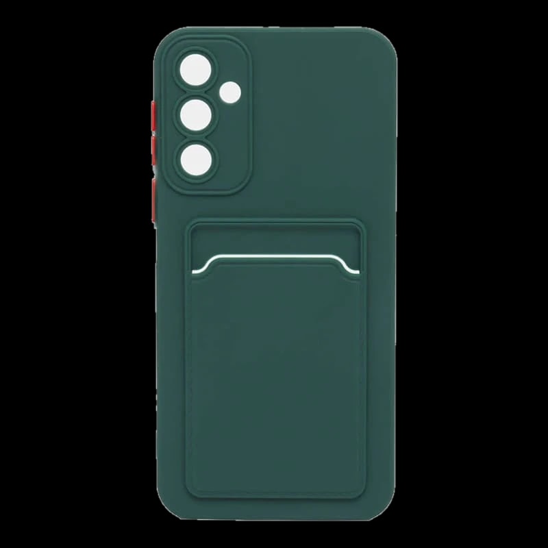 Чехол для Samsung A55 5G Silicone case с cardslot Зеленый