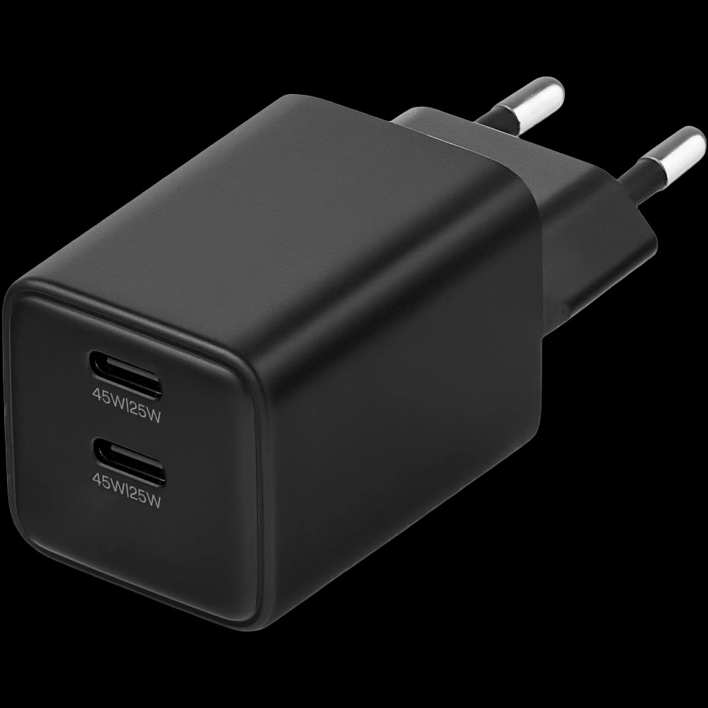 Зарядное устройство сетевое uBear Wall charger Bridge, 45Вт, черный