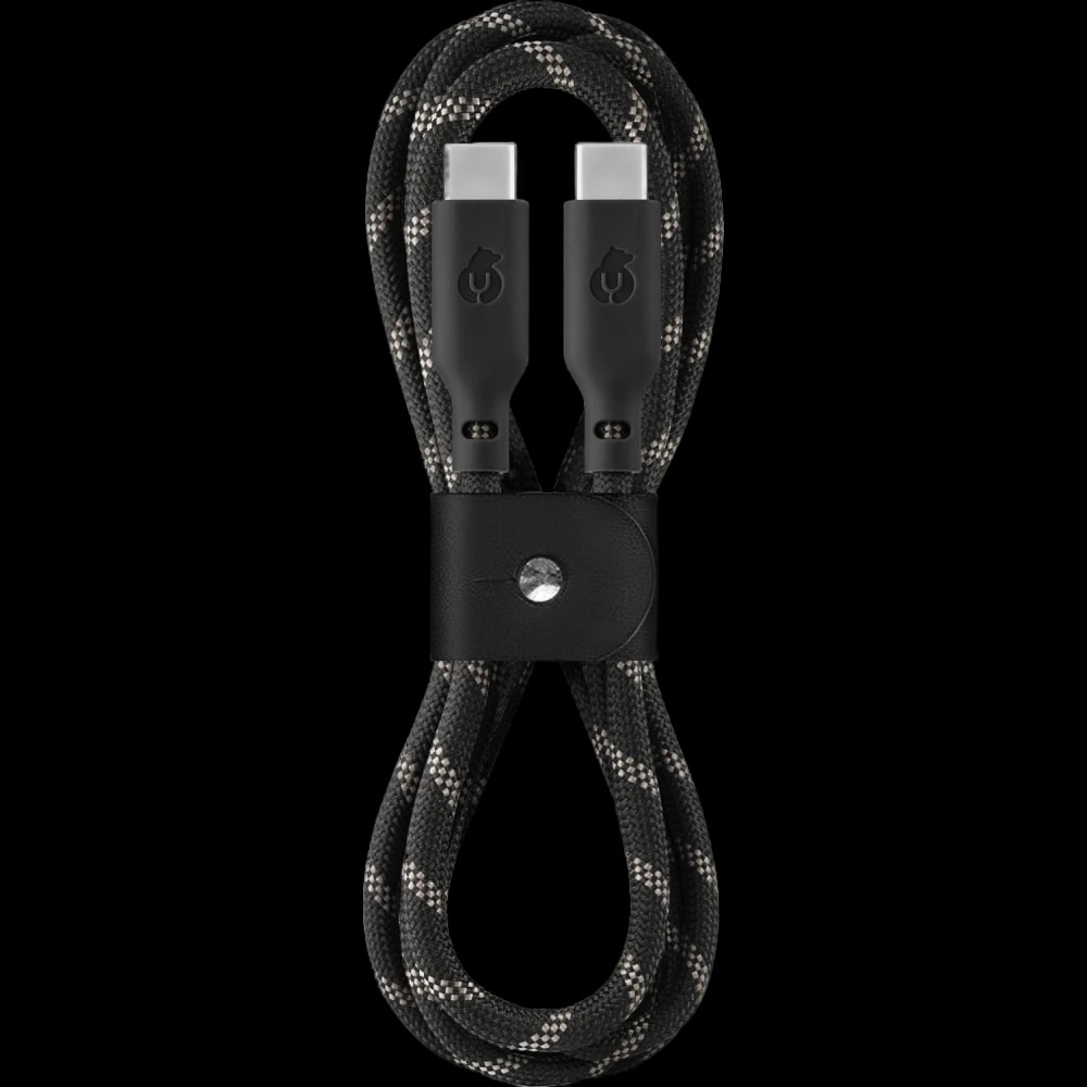 Кабель uBear Trend USB-C / USB-C, 60Вт 1,2м, черно-бежевый