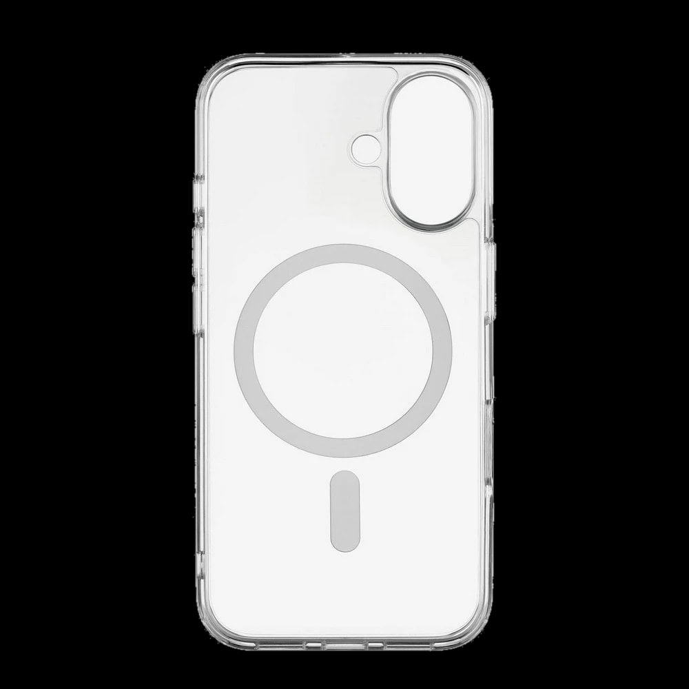Чехол-накладка uBear Real Mag Case для iPhone 16, полиуретан, прозрачный
