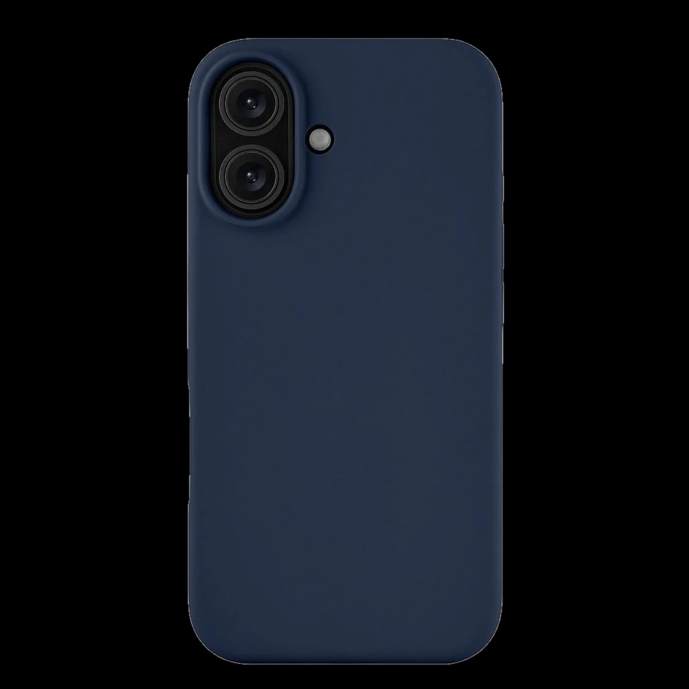 Чехол-накладка uBear Touch Mag Case для iPhone 16, силикон, темно-синий