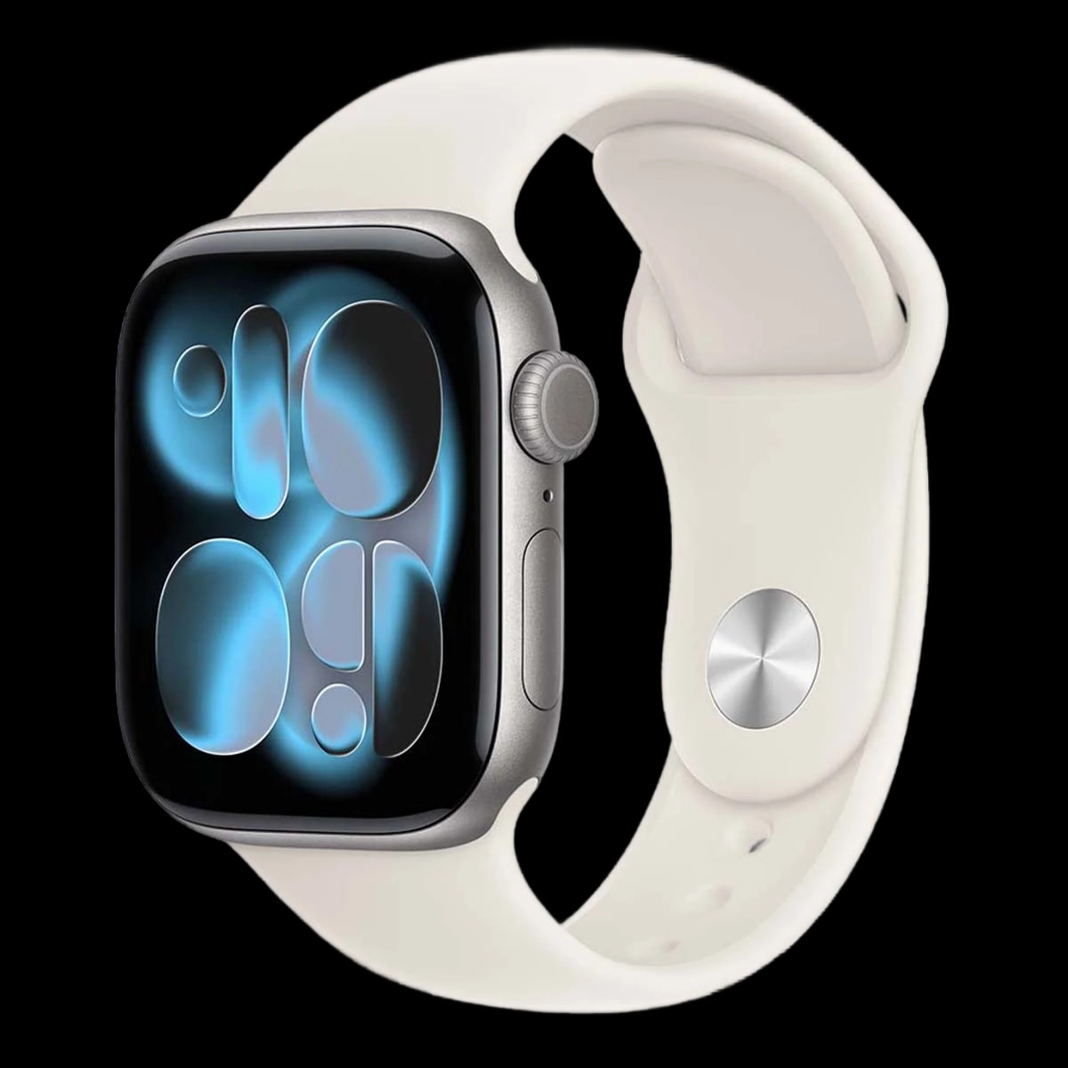 Apple Watch Series 11, 46 мм корпус из алюминия цвета «Space Gray», ремешок Sport Band размера S/M цвета «Light Blush»