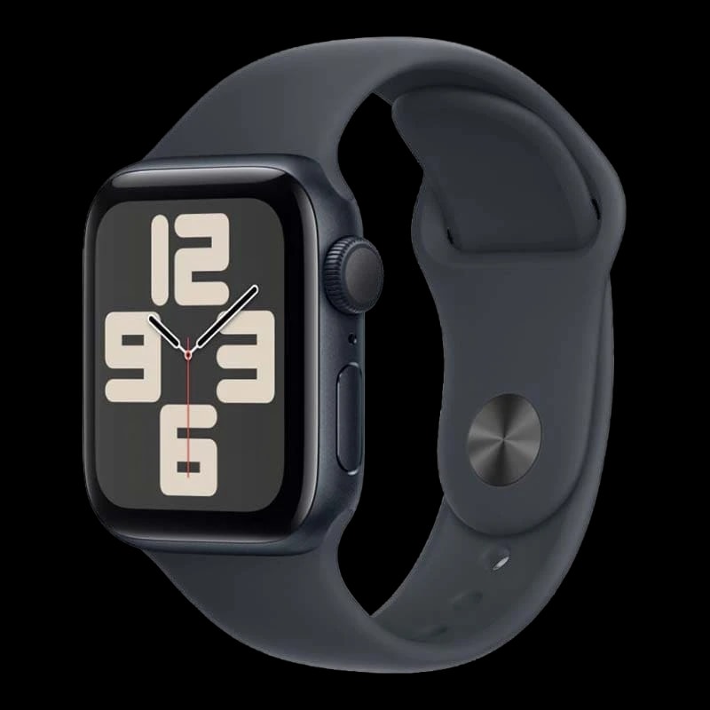 Apple Watch SE (2024), 40 мм корпус из алюминия цвета «Midnight», ремешок Sport Band размера S/M цвета «Midnight»