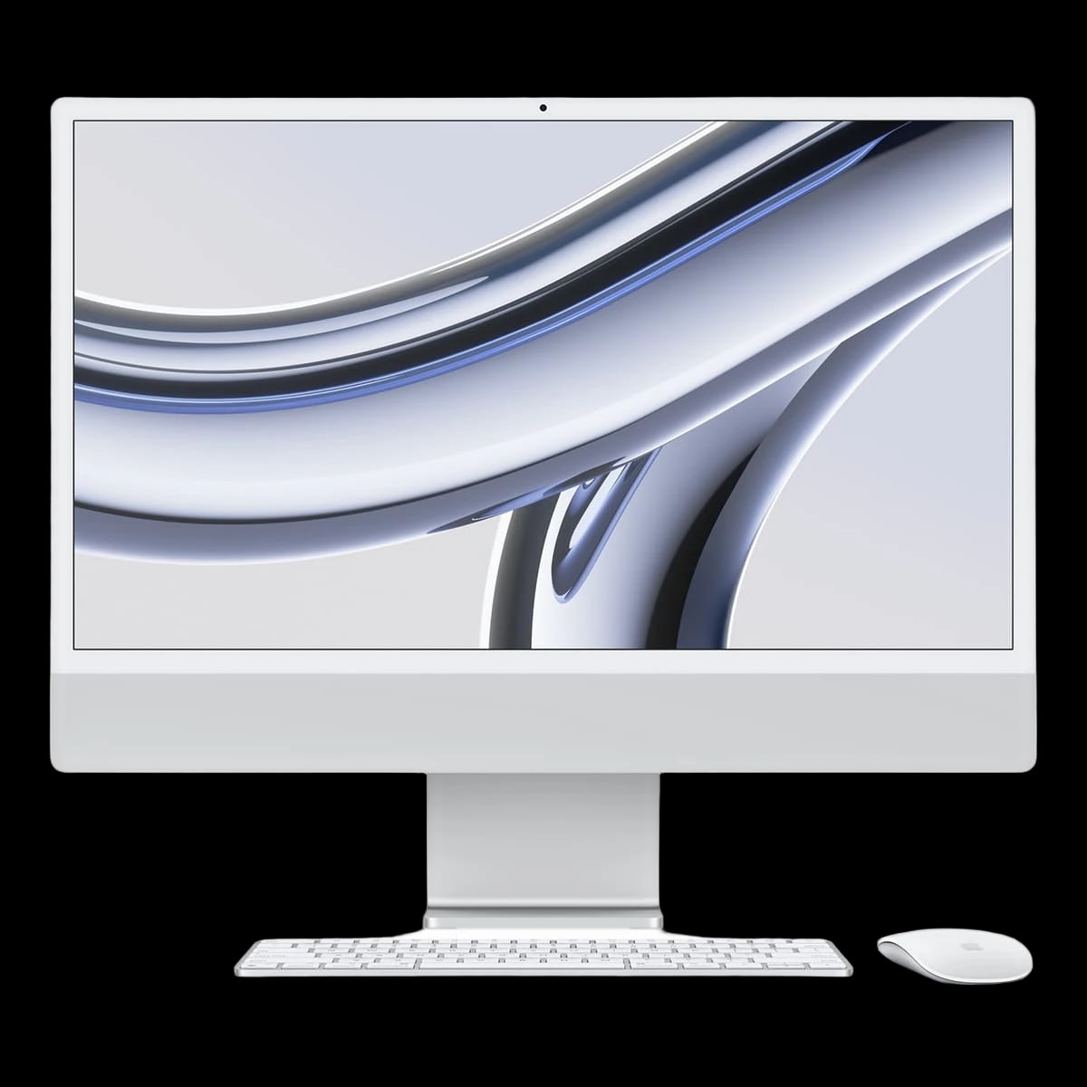 Apple iMac 24" (M3, 8C CPU, 8C GPU, 2023) Retina 4,5K, 8Gb, 256Gb SSD (MQR93) Silver, серебристый