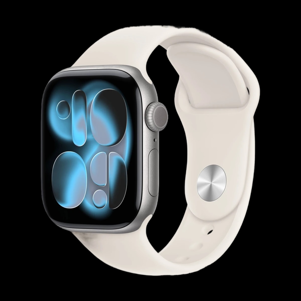 Apple Watch Series 11, 46 мм корпус из алюминия цвета «Space Gray», ремешок Sport Band размера M/L цвета «Light Blush»